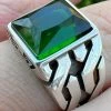 Mens Real Solid 925 Sterling Silver Green Emerald Gem Stone Ring Pinky Signet 1 Mens Real Solid 925 Sterling Silver Green Emerald Gem Stone Ring Pinky Signet -Harlem Bling Shop mens real solid 925 sterling silver green emerald gem stone ring pinky signet 21923.1664356217