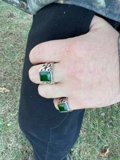 Mens Real Solid 925 Sterling Silver Green Emerald Gem Stone Ring Pinky Signet 16 Mens Real Solid 925 Sterling Silver Green Emerald Gem Stone Ring Pinky Signet -Harlem Bling Shop mens real solid 925 sterling silver green emerald gem stone ring pinky signet 89820.1664361316