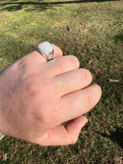 Mens Real Solid 925 Sterling Silver Iced Diamond Ring Hip Hop Sz 7 8 9 10 11 12 -Harlem Bling Shop mens real solid 925 sterling silver iced diamond ring hip hop sz 7 8 9 10 11 12 41709.1664361777