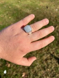 Mens Real Solid 925 Sterling Silver Iced Diamond Ring Hip Hop Sz 7 8 9 10 11 12 -Harlem Bling Shop mens real solid 925 sterling silver iced diamond ring hip hop sz 7 8 9 10 11 12 66167.1664355735