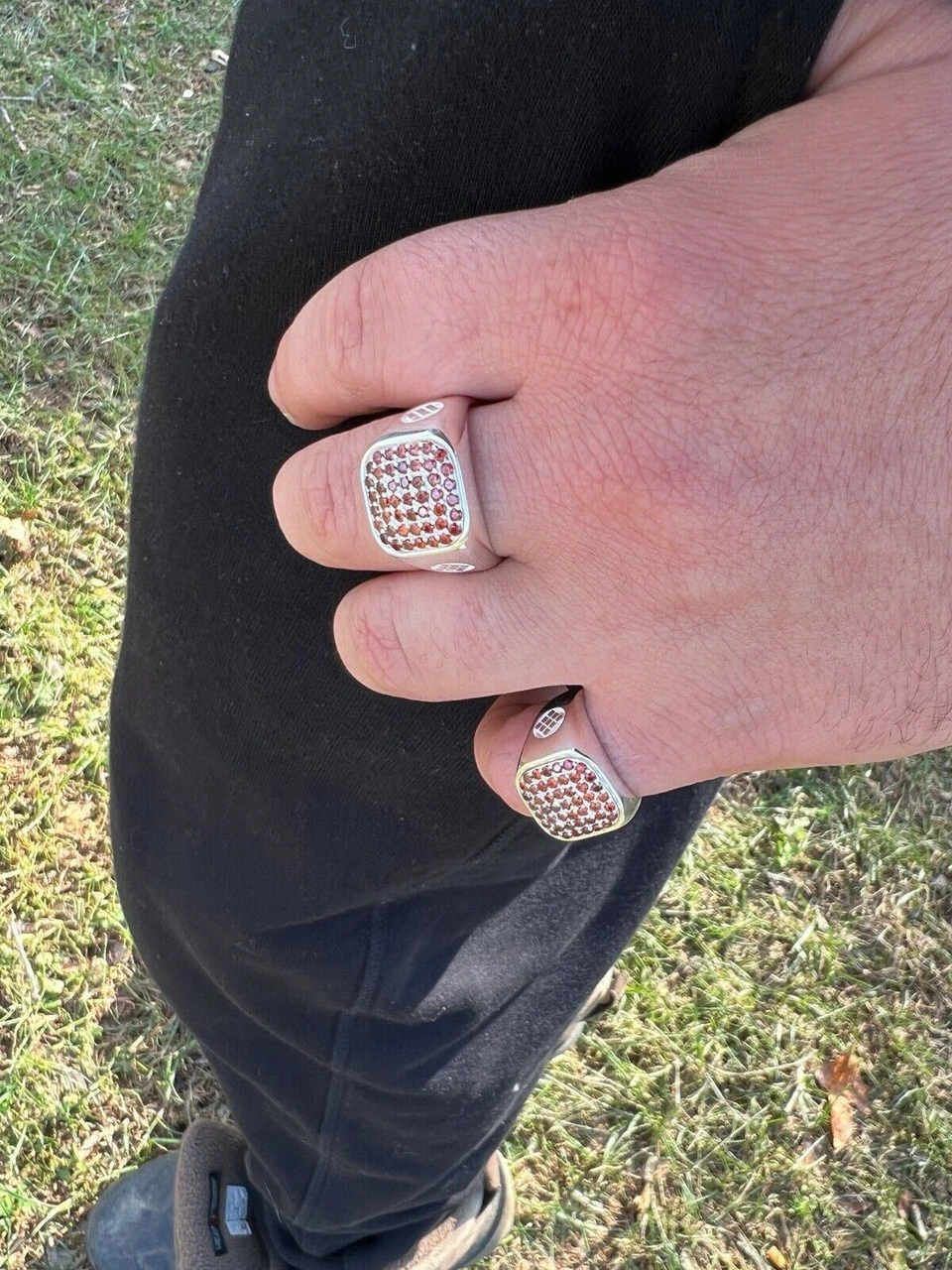 Mens Real Solid 925 Sterling Silver Iced Red Ruby Stone Ring Hip Hop Size 7-13 7 Mens Real Solid 925 Sterling Silver Iced Red Ruby Stone Ring Hip Hop Size 7-13 - Image 5
