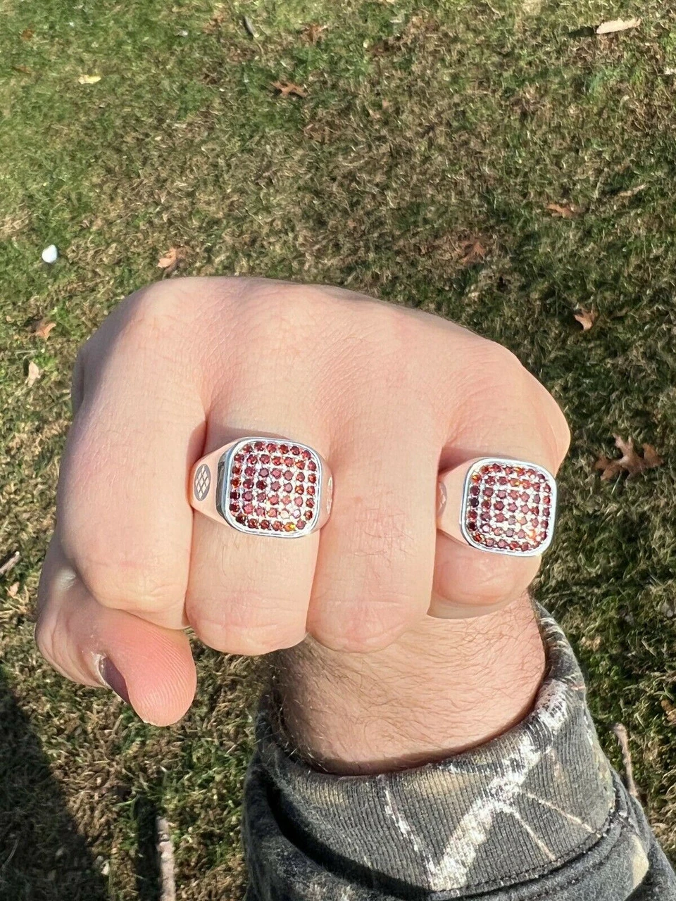 Mens Real Solid 925 Sterling Silver Iced Red Ruby Stone Ring Hip Hop Size 7-13 9 Mens Real Solid 925 Sterling Silver Iced Red Ruby Stone Ring Hip Hop Size 7-13 - Image 7