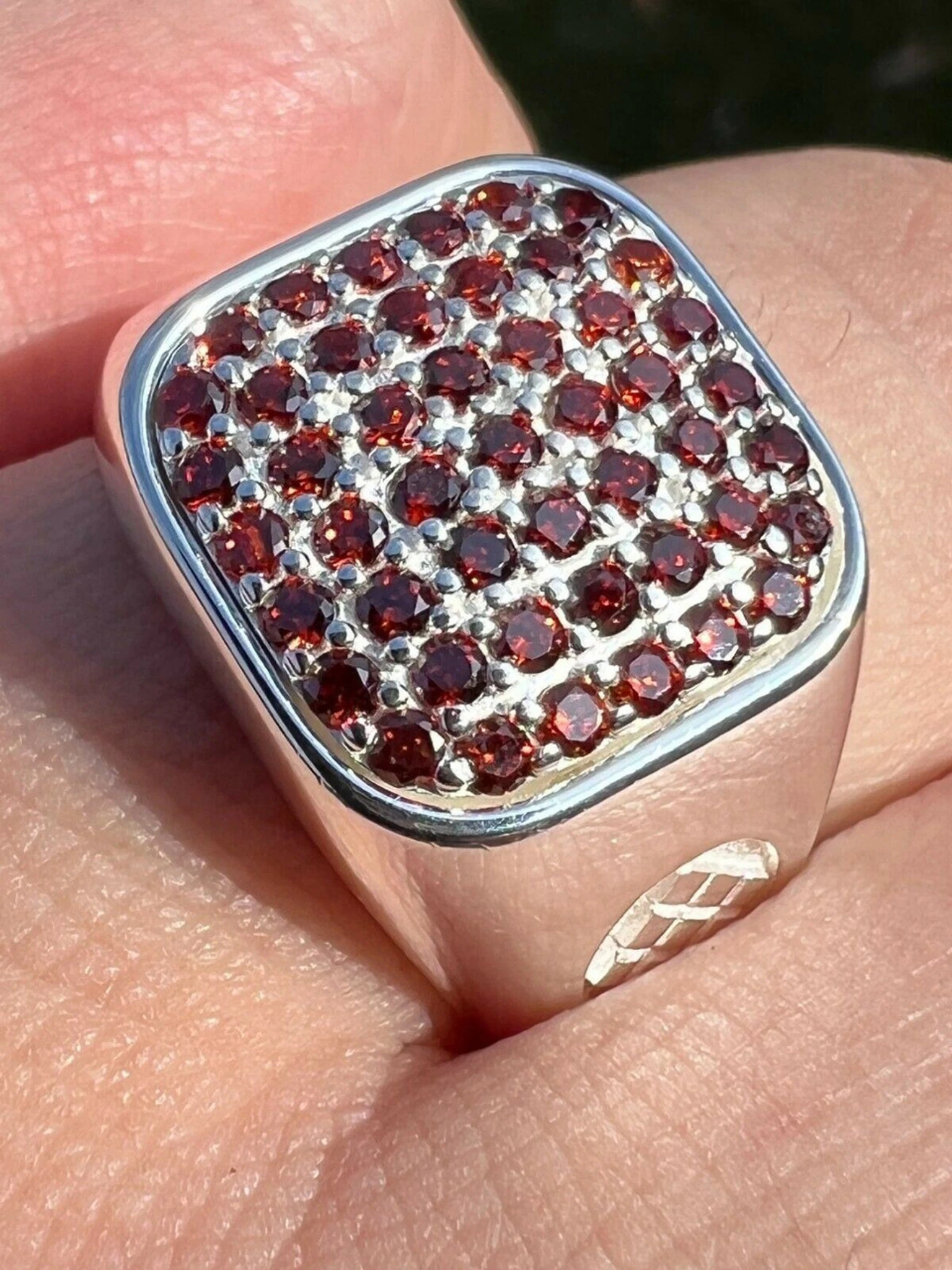 Mens Real Solid 925 Sterling Silver Iced Red Ruby Stone Ring Hip Hop Size 7-13 3 Mens Real Solid 925 Sterling Silver Iced Red Ruby Stone Ring Hip Hop Size 7-13