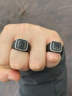 Mens Real Solid 925 Sterling Silver Oxidized Ring Black Diamond Iced Hip Hop 19 Mens Real Solid 925 Sterling Silver Oxidized Ring Black Diamond Iced Hip Hop -Harlem Bling Shop mens real solid 925 sterling silver oxidized ring black diamond iced hip hop 53649.1664396160