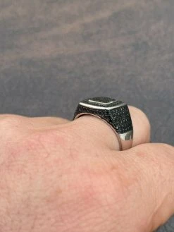 Mens Real Solid 925 Sterling Silver Oxidized Ring Black Diamond Iced Hip Hop 18 Mens Real Solid 925 Sterling Silver Oxidized Ring Black Diamond Iced Hip Hop -Harlem Bling Shop mens real solid 925 sterling silver oxidized ring black diamond iced hip hop 76861.1664397136