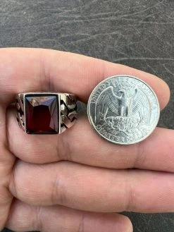 Mens Real Solid 925 Sterling Silver Red Ruby Gem Stone Ring Sz 7-13 Pinky Signet 24 Mens Real Solid 925 Sterling Silver Red Ruby Gem Stone Ring Sz 7-13 Pinky Signet -Harlem Bling Shop mens real solid 925 sterling silver red ruby gem stone ring sz 7 13 pinky signet 14412.1664356748