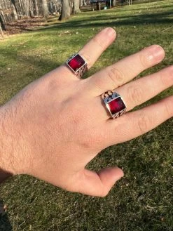 Mens Real Solid 925 Sterling Silver Red Ruby Gem Stone Ring Sz 7-13 Pinky Signet 16 Mens Real Solid 925 Sterling Silver Red Ruby Gem Stone Ring Sz 7-13 Pinky Signet -Harlem Bling Shop mens real solid 925 sterling silver red ruby gem stone ring sz 7 13 pinky signet 37070.1664359940