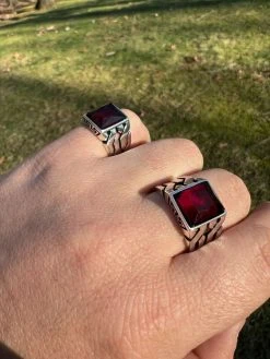 Mens Real Solid 925 Sterling Silver Red Ruby Gem Stone Ring Sz 7-13 Pinky Signet 21 Mens Real Solid 925 Sterling Silver Red Ruby Gem Stone Ring Sz 7-13 Pinky Signet -Harlem Bling Shop mens real solid 925 sterling silver red ruby gem stone ring sz 7 13 pinky signet 64780.1664355568