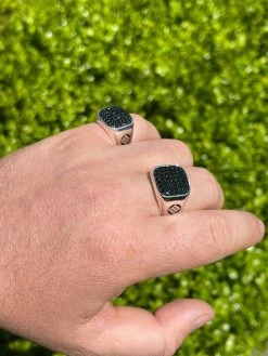 Mens Real Solid 925 Sterling Silver Ring Iced Black Diamond Size 7 8 9 10 11 12 -Harlem Bling Shop mens real solid 925 sterling silver ring iced black diamond size 7 8 9 10 11 12 32837.1664393867