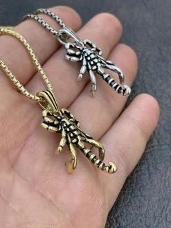 Mens Real Solid 925 Sterling Silver Scorpion Pendant Gold Necklace Scorpio Charm 16 Mens Real Solid 925 Sterling Silver Scorpion Pendant Gold Necklace Scorpio Charm -Harlem Bling Shop mens real solid 925 sterling silver scorpion pendant gold necklace scorpio charm 36152.1664398542