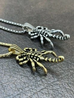 Mens Real Solid 925 Sterling Silver Scorpion Pendant Gold Necklace Scorpio Charm 17 Mens Real Solid 925 Sterling Silver Scorpion Pendant Gold Necklace Scorpio Charm -Harlem Bling Shop mens real solid 925 sterling silver scorpion pendant gold necklace scorpio charm 48448.1664383357