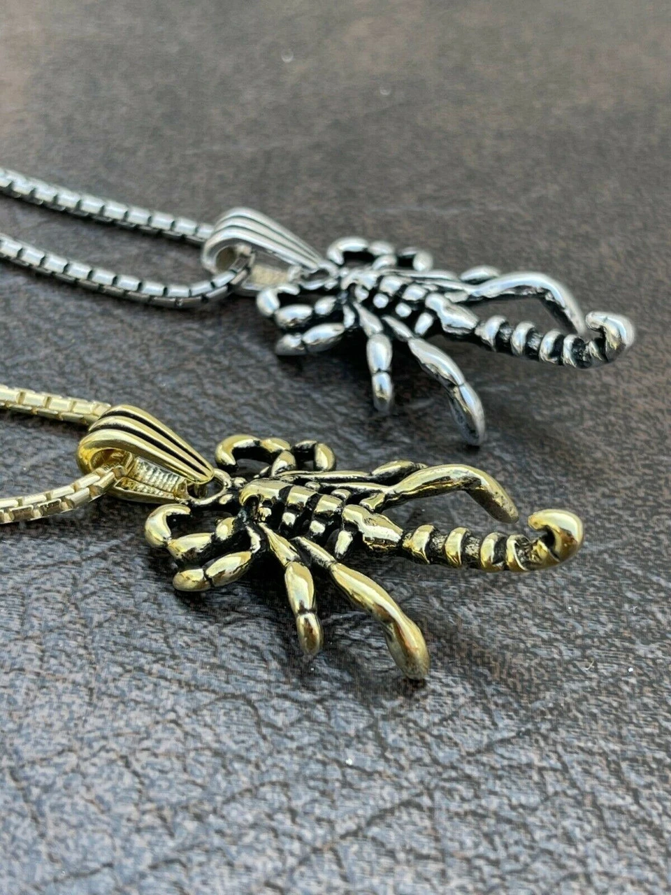 Mens Real Solid 925 Sterling Silver Scorpion Pendant Gold Necklace Scorpio Charm 6 Mens Real Solid 925 Sterling Silver Scorpion Pendant Gold Necklace Scorpio Charm - Image 4