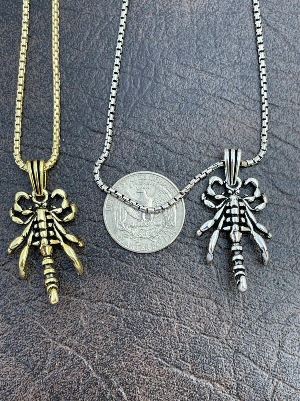 Mens Real Solid 925 Sterling Silver Scorpion Pendant Gold Necklace Scorpio Charm 8 Mens Real Solid 925 Sterling Silver Scorpion Pendant Gold Necklace Scorpio Charm - Image 6