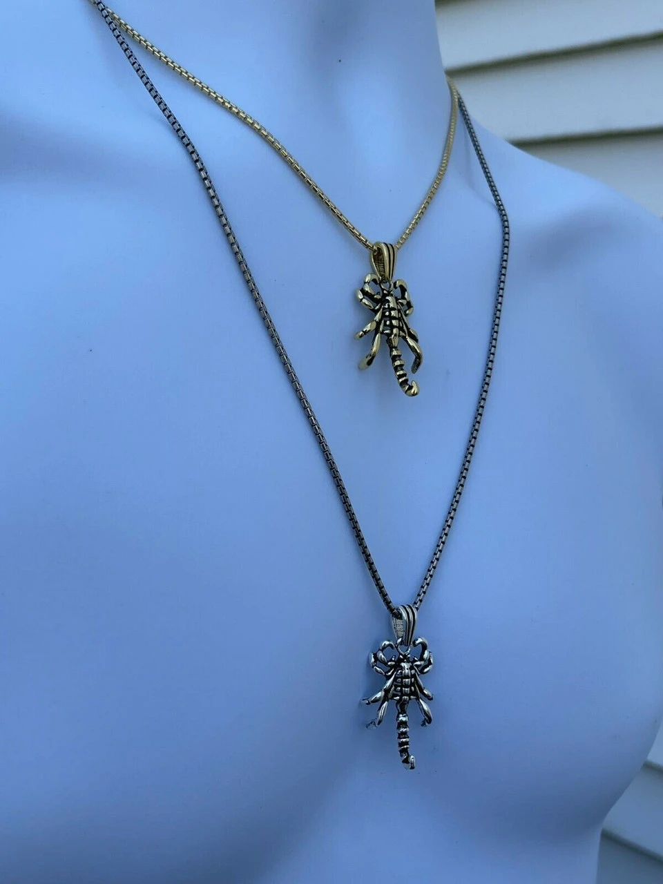 Mens Real Solid 925 Sterling Silver Scorpion Pendant Gold Necklace Scorpio Charm 10 Mens Real Solid 925 Sterling Silver Scorpion Pendant Gold Necklace Scorpio Charm - Image 8