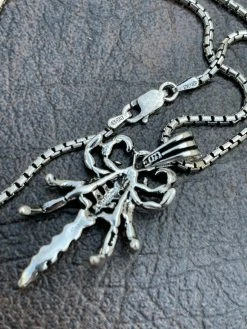 Mens Real Solid 925 Sterling Silver Scorpion Pendant Gold Necklace Scorpio Charm 18 Mens Real Solid 925 Sterling Silver Scorpion Pendant Gold Necklace Scorpio Charm -Harlem Bling Shop mens real solid 925 sterling silver scorpion pendant gold necklace scorpio charm 76719.1664375090