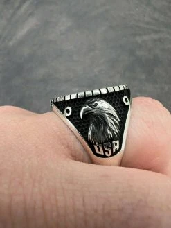 Mens Real Solid 925 Sterling Silver US Marine Corps Sempre Fi Ring Size 7-13 -Harlem Bling Shop mens real solid 925 sterling silver us marine corps sempre fi ring size 7 13 28477.1664361728