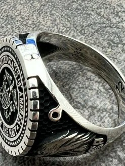 Mens Real Solid 925 Sterling Silver US Navy Military Sailor Army Ring Size 7-13 -Harlem Bling Shop mens real solid 925 sterling silver us navy military sailor army ring size 7 13 54582.1664357003