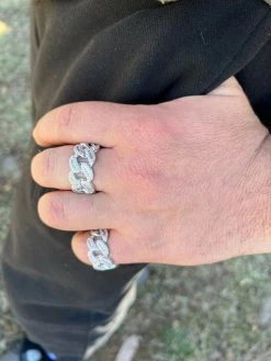 Miami Cuban RING Real Solid 925 Silver Band Pinky Hip Hop Iced Baguette Diamond 21 Miami Cuban RING Real Solid 925 Silver Band Pinky Hip Hop Iced Baguette Diamond -Harlem Bling Shop miami cuban ring real solid 925 silver band pinky hip hop iced baguette diamond 15217.1664357385