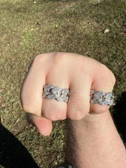 Miami Cuban RING Real Solid 925 Silver Band Pinky Hip Hop Iced Baguette Diamond 17 Miami Cuban RING Real Solid 925 Silver Band Pinky Hip Hop Iced Baguette Diamond -Harlem Bling Shop miami cuban ring real solid 925 silver band pinky hip hop iced baguette diamond 29225.1664358947