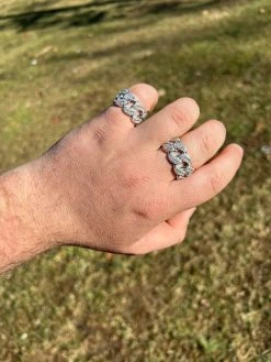 Miami Cuban RING Real Solid 925 Silver Band Pinky Hip Hop Iced Baguette Diamond 19 Miami Cuban RING Real Solid 925 Silver Band Pinky Hip Hop Iced Baguette Diamond -Harlem Bling Shop miami cuban ring real solid 925 silver band pinky hip hop iced baguette diamond 88410.1664355556