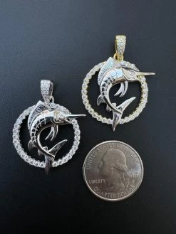 MOISSANITE 925 Silver / Gold Iced Swordfish Fishing Pendant Marlin Fish Necklace 27 MOISSANITE 925 Silver / Gold Iced Swordfish Fishing Pendant Marlin Fish Necklace -Harlem Bling Shop moissanite 925 silver gold iced swordfish fishing pendant marlin fish necklace 00715.1702443264