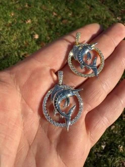 MOISSANITE 925 Silver / Gold Iced Swordfish Fishing Pendant Marlin Fish Necklace 38 MOISSANITE 925 Silver / Gold Iced Swordfish Fishing Pendant Marlin Fish Necklace -Harlem Bling Shop moissanite 925 silver gold iced swordfish fishing pendant marlin fish necklace 11435.1702443237