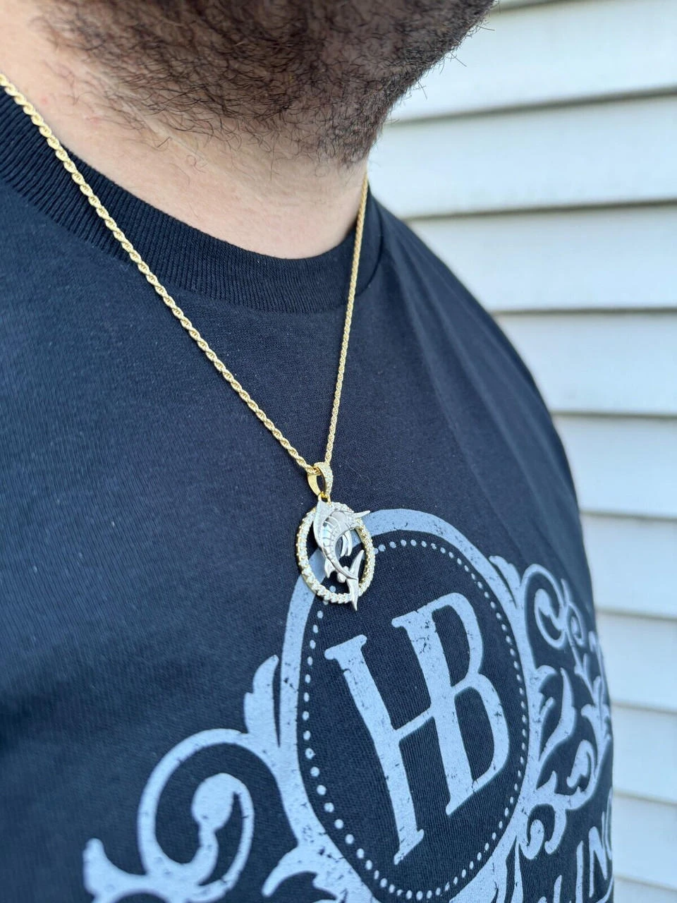 MOISSANITE 925 Silver / Gold Iced Swordfish Fishing Pendant Marlin Fish Necklace 22 MOISSANITE 925 Silver / Gold Iced Swordfish Fishing Pendant Marlin Fish Necklace - Image 20