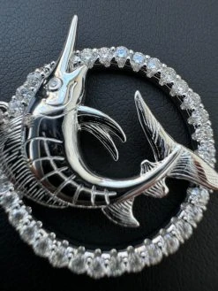 MOISSANITE 925 Silver / Gold Iced Swordfish Fishing Pendant Marlin Fish Necklace 24 MOISSANITE 925 Silver / Gold Iced Swordfish Fishing Pendant Marlin Fish Necklace -Harlem Bling Shop moissanite 925 silver gold iced swordfish fishing pendant marlin fish necklace 57881.1702443308