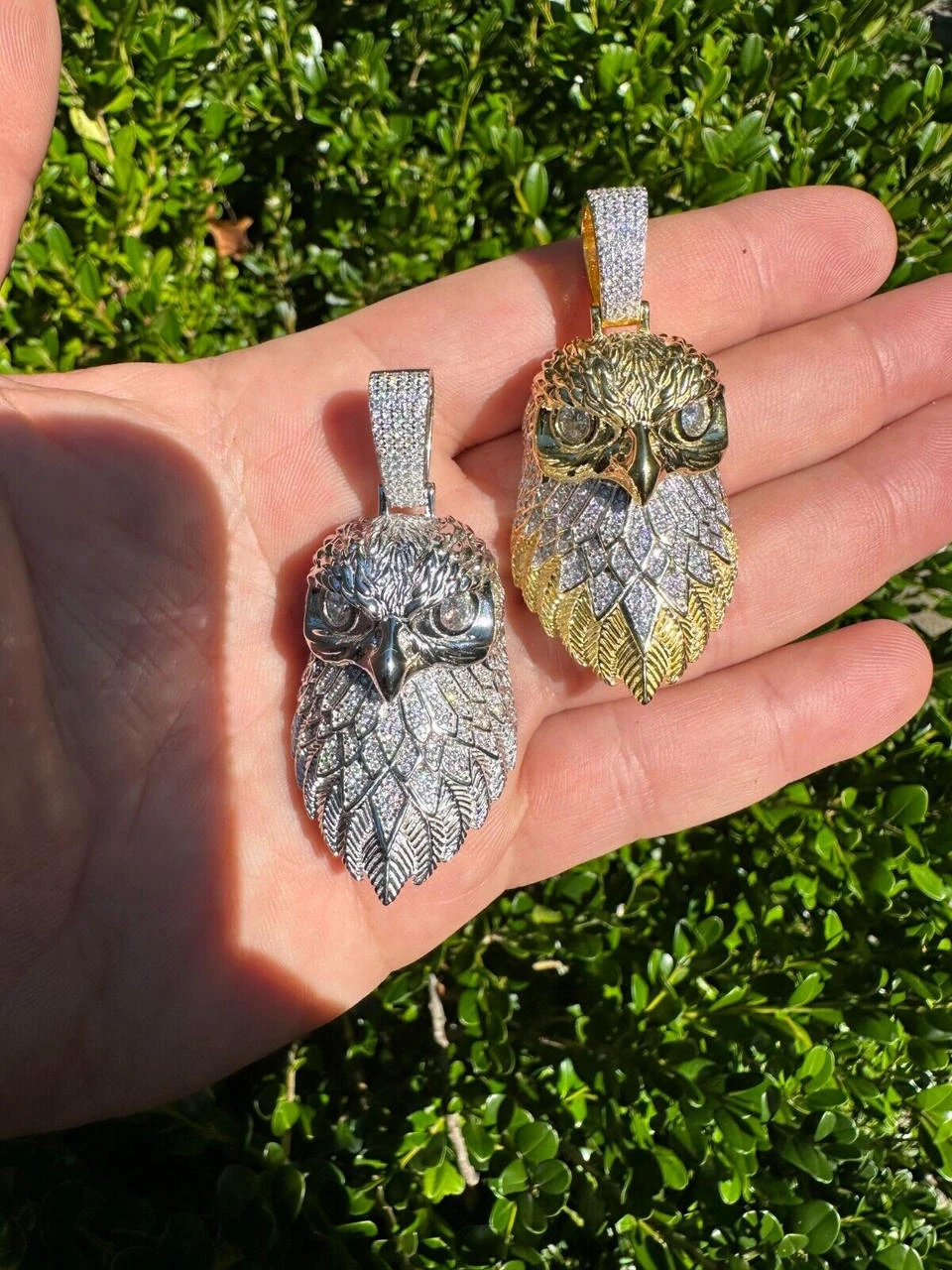 MOISSANITE 925 Silver Gold Plated Iced 3D Bald Eagle Pendant Hip Hop Necklace 19 MOISSANITE 925 Silver Gold Plated Iced 3D Bald Eagle Pendant Hip Hop Necklace - Image 17