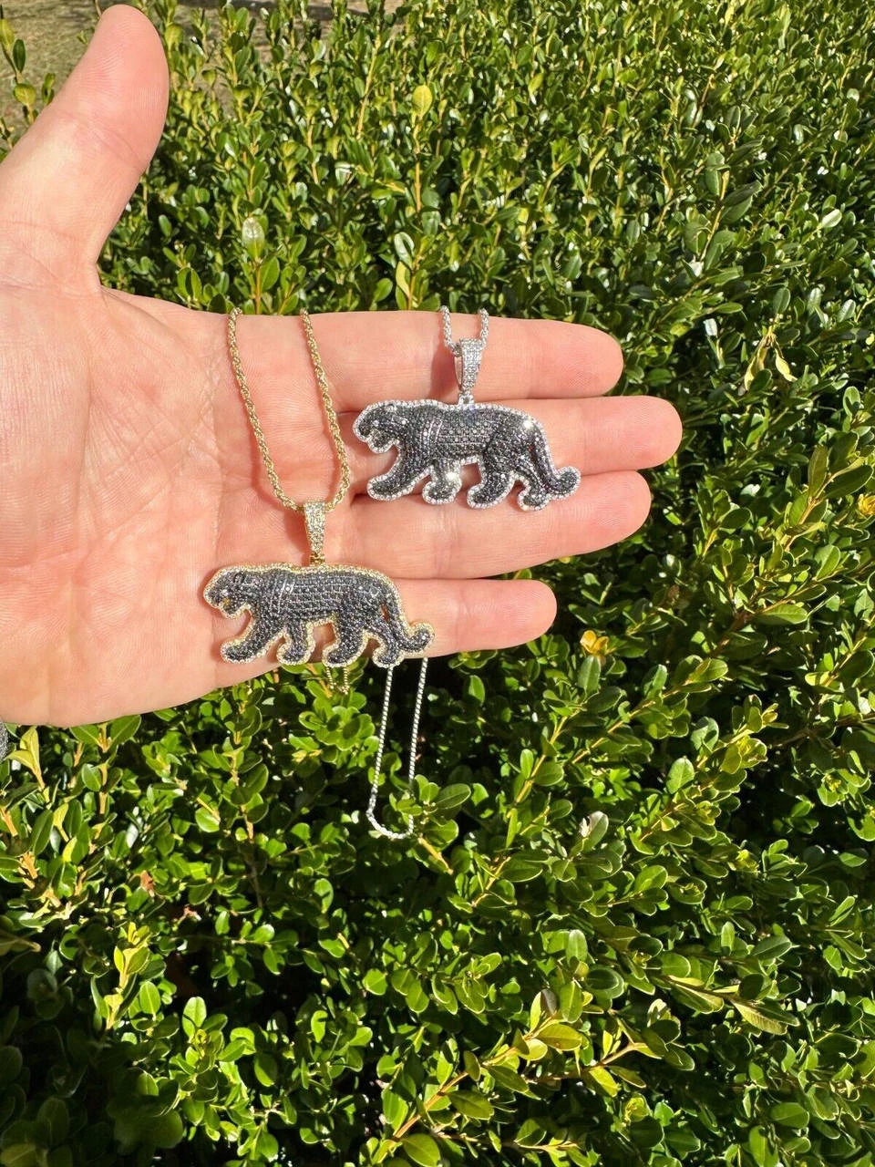 MOISSANITE 925 Silver/Gold Plated Iced Black Panther Jaguar Pendant Necklace 18 MOISSANITE 925 Silver/Gold Plated Iced Black Panther Jaguar Pendant Necklace - Image 16