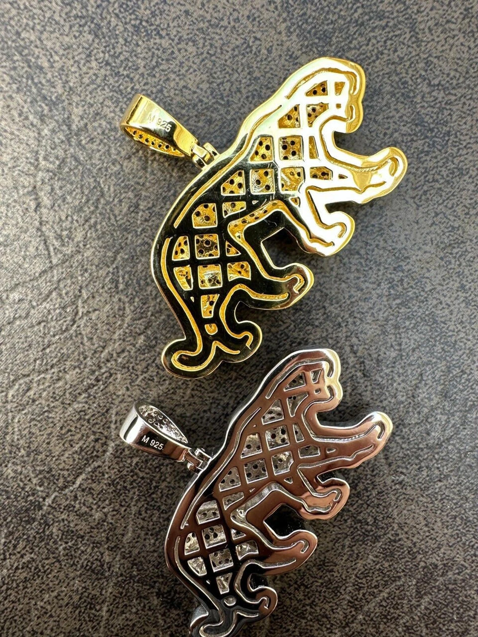 MOISSANITE 925 Silver/Gold Plated Iced Black Panther Jaguar Pendant Necklace 13 MOISSANITE 925 Silver/Gold Plated Iced Black Panther Jaguar Pendant Necklace - Image 11