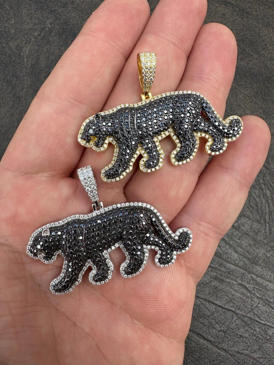 MOISSANITE 925 Silver/Gold Plated Iced Black Panther Jaguar Pendant Necklace 15 MOISSANITE 925 Silver/Gold Plated Iced Black Panther Jaguar Pendant Necklace - Image 13