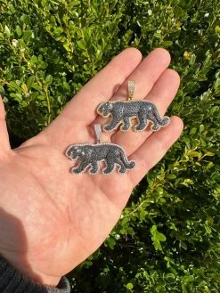 MOISSANITE 925 Silver/Gold Plated Iced Black Panther Jaguar Pendant Necklace 35 MOISSANITE 925 Silver/Gold Plated Iced Black Panther Jaguar Pendant Necklace -Harlem Bling Shop moissanite 925 silvergold plated iced black panther jaguar pendant necklace 55807.1677350029