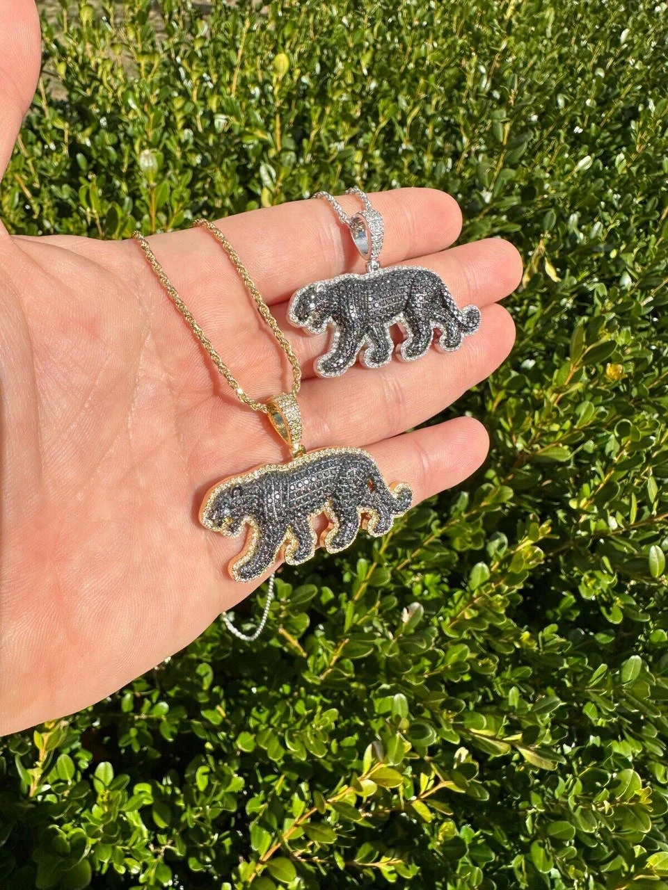 MOISSANITE 925 Silver/Gold Plated Iced Black Panther Jaguar Pendant Necklace 19 MOISSANITE 925 Silver/Gold Plated Iced Black Panther Jaguar Pendant Necklace - Image 17