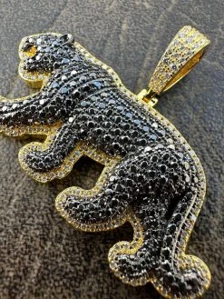 MOISSANITE 925 Silver/Gold Plated Iced Black Panther Jaguar Pendant Necklace 29 MOISSANITE 925 Silver/Gold Plated Iced Black Panther Jaguar Pendant Necklace -Harlem Bling Shop moissanite 925 silvergold plated iced black panther jaguar pendant necklace 92051.1677350038