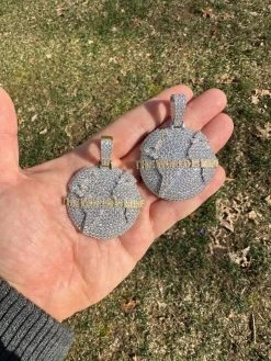 MOISSANITE 925 Silver/Gold Plated Iced World Is Mine Globe Map Pendant Necklace -Harlem Bling Shop moissanite 925 silvergold plated iced world is mine globe map pendant necklace 37113.1677436556