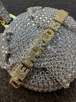 MOISSANITE 925 Silver/Gold Plated Iced World Is Mine Globe Map Pendant Necklace -Harlem Bling Shop moissanite 925 silvergold plated iced world is mine globe map pendant necklace 66498.1677436592