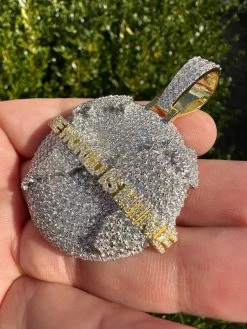 MOISSANITE 925 Silver/Gold Plated Iced World Is Mine Globe Map Pendant Necklace -Harlem Bling Shop moissanite 925 silvergold plated iced world is mine globe map pendant necklace 93838.1677436549