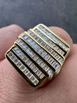 MOISSANITE Baguette Ring 14k Gold Over 925 Silver Iced Hip Hop Pass Diamond Test 27 MOISSANITE Baguette Ring 14k Gold Over 925 Silver Iced Hip Hop Pass Diamond Test -Harlem Bling Shop moissanite baguette ring 14k gold over 925 silver iced hip hop pass diamond test 42129.1676571732