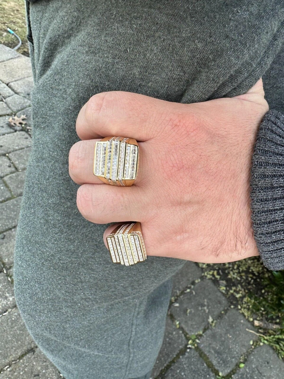 MOISSANITE Baguette Ring 14k Gold Over 925 Silver Iced Hip Hop Pass Diamond Test 14 MOISSANITE Baguette Ring 14k Gold Over 925 Silver Iced Hip Hop Pass Diamond Test - Image 12