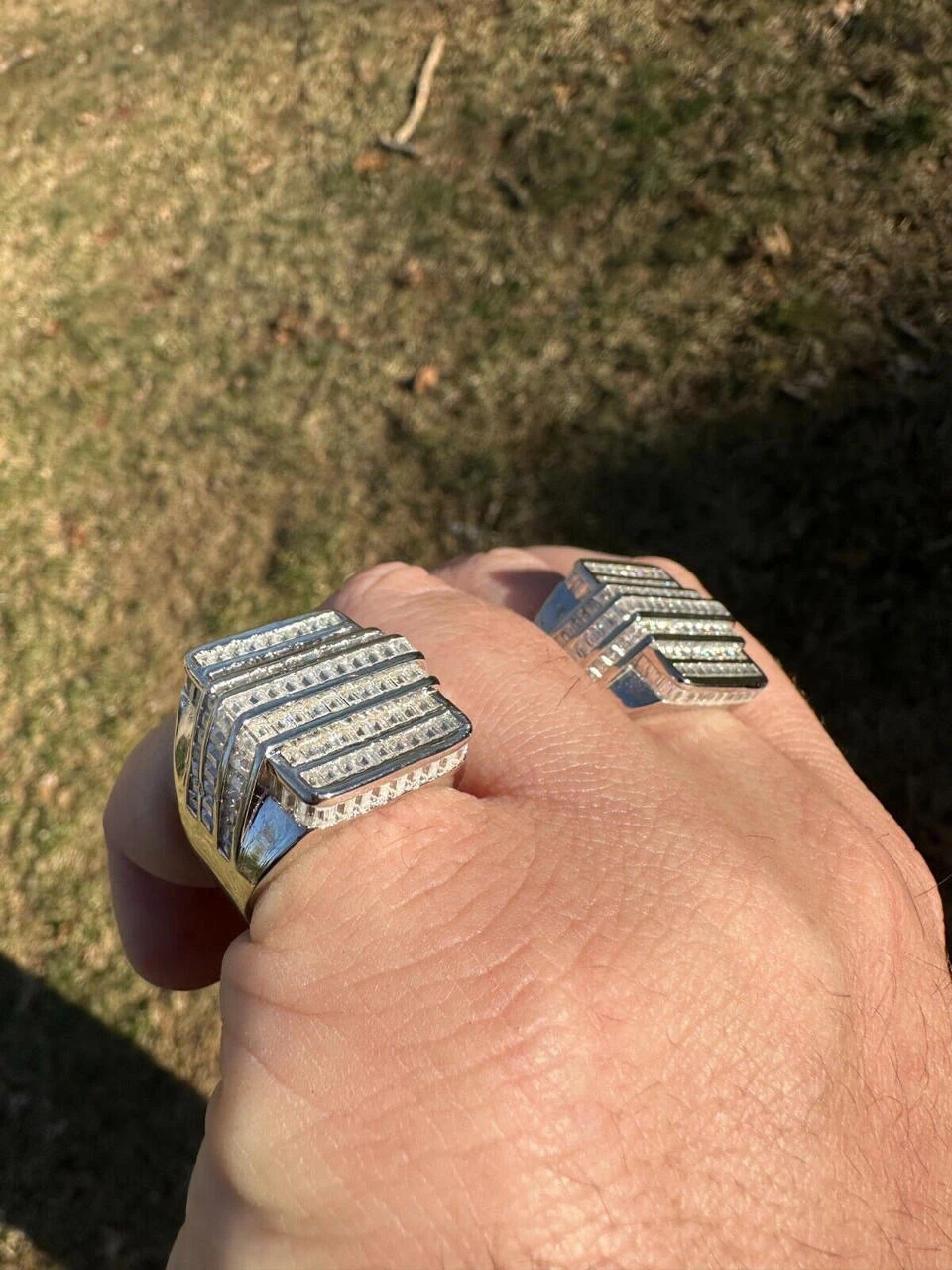 MOISSANITE Baguette Ring REAL 925 Silver Iced Hip Hop Pinky Pass Diamond Tester 18 MOISSANITE Baguette Ring REAL 925 Silver Iced Hip Hop Pinky Pass Diamond Tester - Image 16