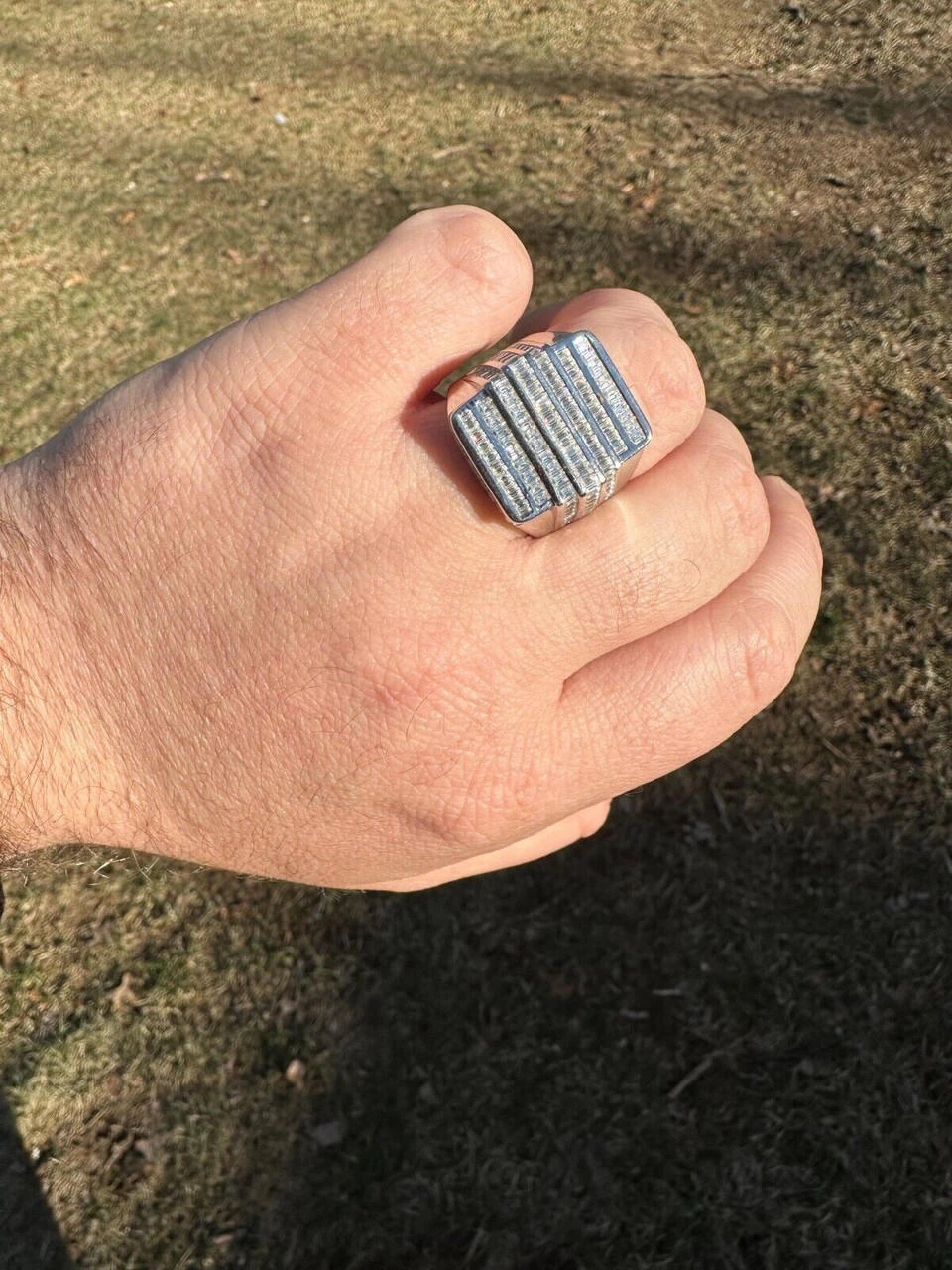 MOISSANITE Baguette Ring REAL 925 Silver Iced Hip Hop Pinky Pass Diamond Tester 17 MOISSANITE Baguette Ring REAL 925 Silver Iced Hip Hop Pinky Pass Diamond Tester - Image 15