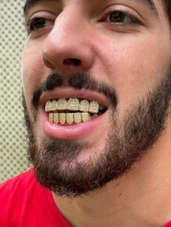 MOISSANITE GRILLZ Pass Diamond Test Teeth Top & Bottom Hip Hop 14k Gold Vermeil 17 MOISSANITE GRILLZ Pass Diamond Test Teeth Top & Bottom Hip Hop 14k Gold Vermeil -Harlem Bling Shop moissanite grillz pass diamond test teeth top and bottom hip hop 14k gold vermeil 58275.1664381608