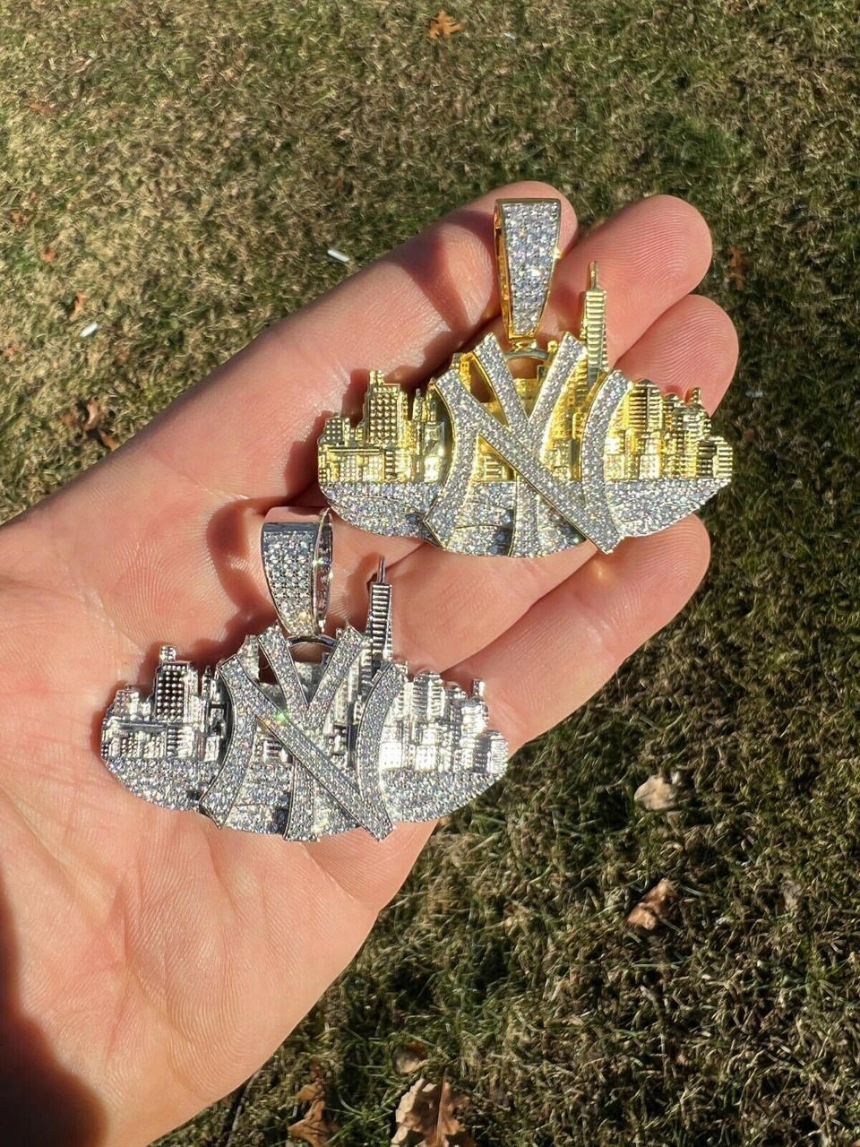 MOISSANITE Hip Hop New York NYC Skyline Pendant Icy Real 925 Silver Gold Plated 12 MOISSANITE Hip Hop New York NYC Skyline Pendant Icy Real 925 Silver Gold Plated - Image 10