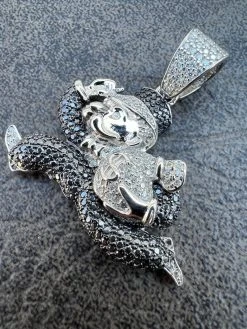 MOISSANITE Iced Real 925 Silver / Gold Monopoly Man Money Bag Necklace Pendant 24 MOISSANITE Iced Real 925 Silver / Gold Monopoly Man Money Bag Necklace Pendant -Harlem Bling Shop moissanite iced real 925 silver gold monopoly man money bag necklace pendant 19031.1675360558