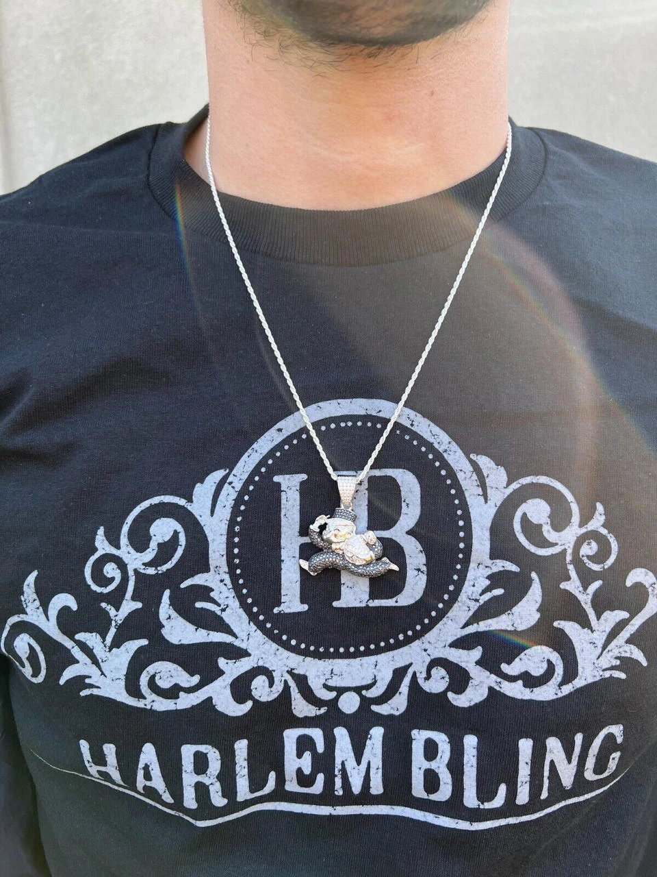 MOISSANITE Iced Real 925 Silver / Gold Monopoly Man Money Bag Necklace Pendant 18 MOISSANITE Iced Real 925 Silver / Gold Monopoly Man Money Bag Necklace Pendant - Image 16