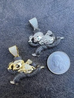 MOISSANITE Iced Real 925 Silver / Gold Monopoly Man Money Bag Necklace Pendant 25 MOISSANITE Iced Real 925 Silver / Gold Monopoly Man Money Bag Necklace Pendant -Harlem Bling Shop moissanite iced real 925 silver gold monopoly man money bag necklace pendant 51335.1675360611