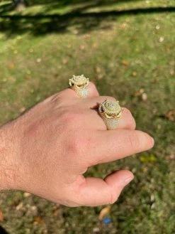 MOISSANITE Iced Ring Men's 14K Gold Vermeil Solid 925 Silver King Crown Pinky 22 MOISSANITE Iced Ring Men's 14K Gold Vermeil Solid 925 Silver King Crown Pinky -Harlem Bling Shop moissanite iced ring mens 14k gold vermeil solid 925 silver king crown pinky 05170.1664376777