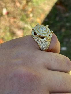 MOISSANITE Iced Ring Men's 14K Gold Vermeil Solid 925 Silver King Crown Pinky 25 MOISSANITE Iced Ring Men's 14K Gold Vermeil Solid 925 Silver King Crown Pinky -Harlem Bling Shop moissanite iced ring mens 14k gold vermeil solid 925 silver king crown pinky 62178.1664371745