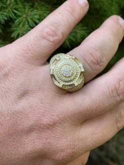 MOISSANITE Iced Ring Men's 14K Gold Vermeil Solid 925 Silver King Crown Pinky 24 MOISSANITE Iced Ring Men's 14K Gold Vermeil Solid 925 Silver King Crown Pinky -Harlem Bling Shop moissanite iced ring mens 14k gold vermeil solid 925 silver king crown pinky 87998.1664389213